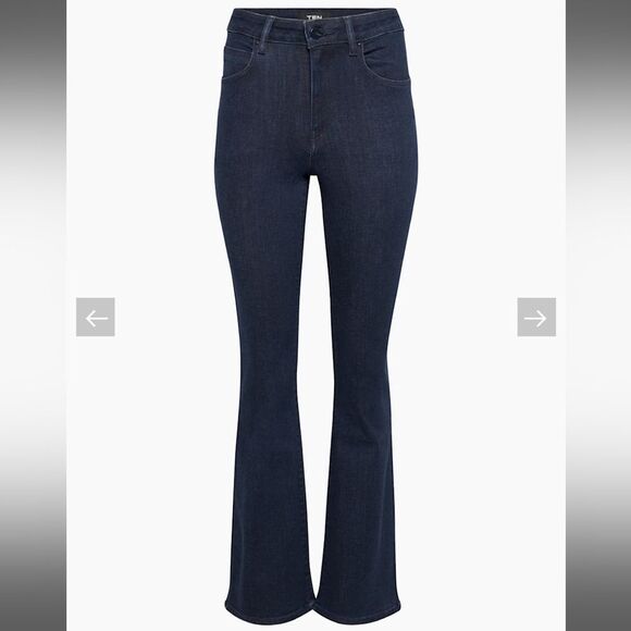 Aritzia Denim - Aritzia Motive Flare Jeans High Rise Tight Flared Jeans Wide Leg Dark Size 28